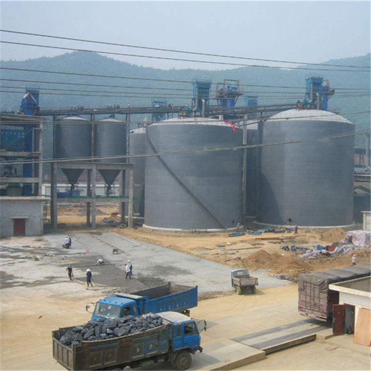 鹰潭水泥钢板仓2座3000吨青岛项目进入施工